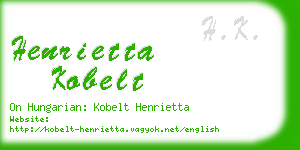 henrietta kobelt business card